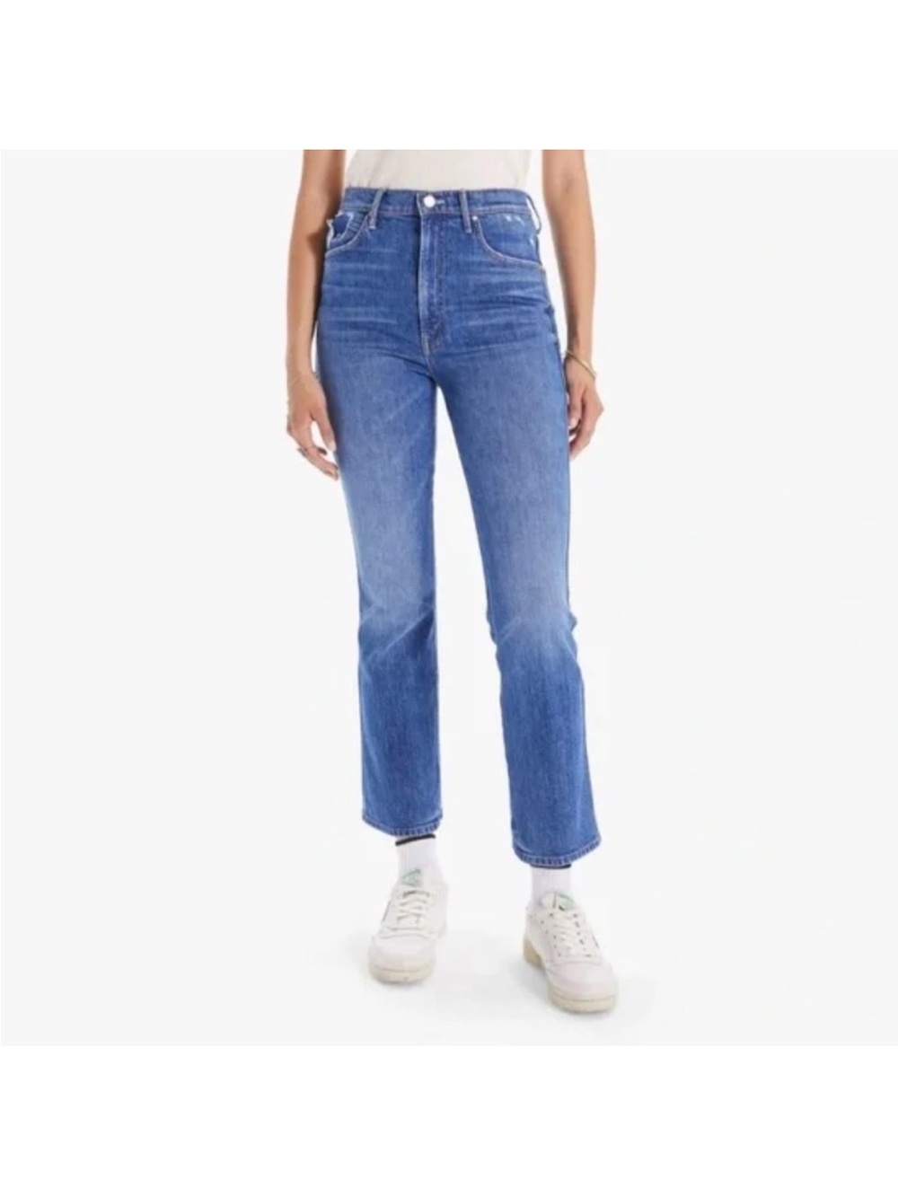 Mother High Rise Smokin Double Ankle in Broken Record size 26